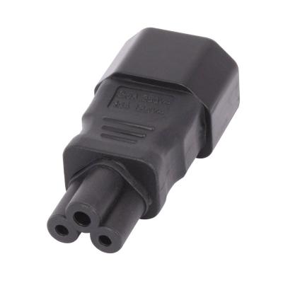 IEC C14 3 Pin Socket To IEC C5 Cloverleaf Plug Adapter